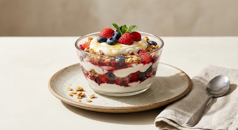 Greek Yogurt Berry Parfait with Nut-Free Oat Granola