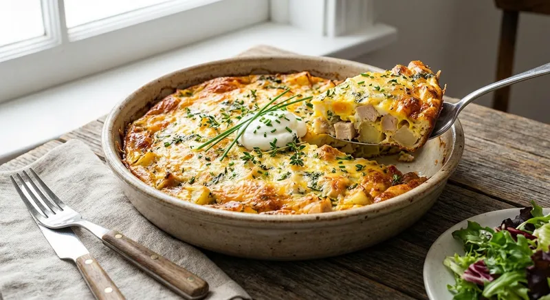Chicken and Cheese Breakfast Casserole