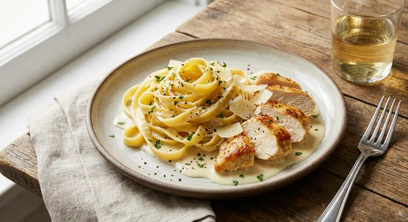 Quick Chicken Alfredo