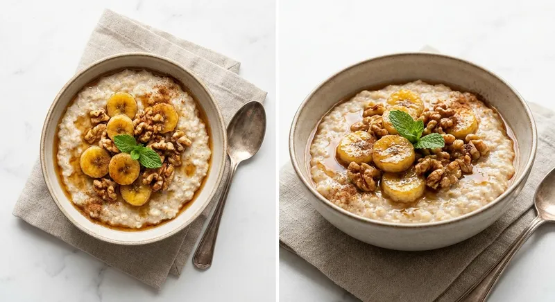 Oatmeal with Banana & Walnuts