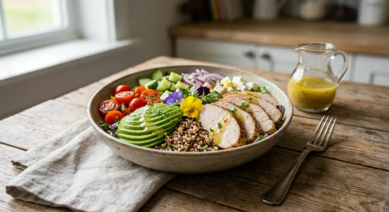 Turkey & Avocado Quinoa Salad with Lemon Vinaigrette