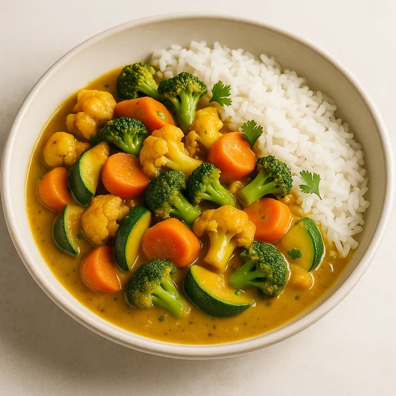 Vegetable Curry with Rice
