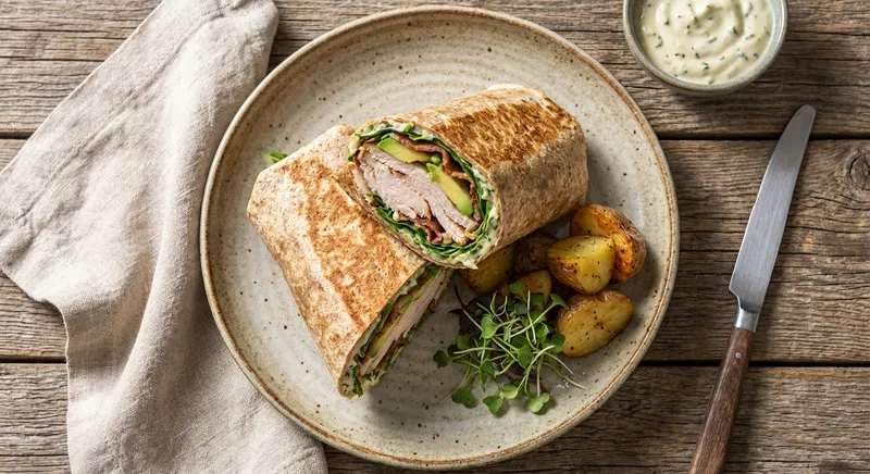 Turkey & Avocado Whole-Wheat Wrap