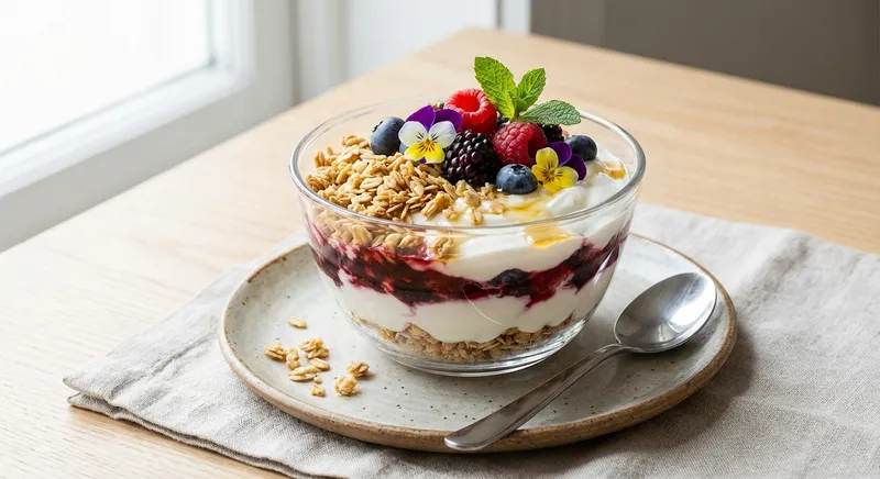 Greek Yogurt Berry & Oats Parfait