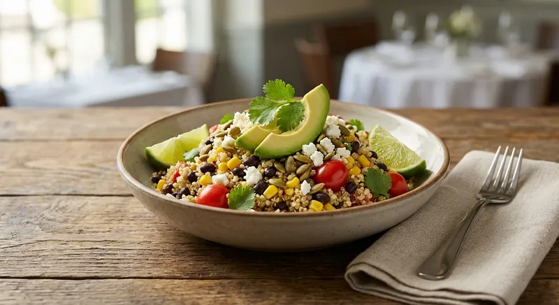 Quinoa Salad with Black Beans & Corn