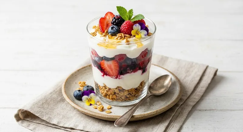 Berry Greek Yogurt & Granola Parfait