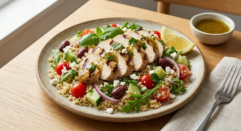 Grilled Chicken & Quinoa Salad with Italian-style Vinaigrette