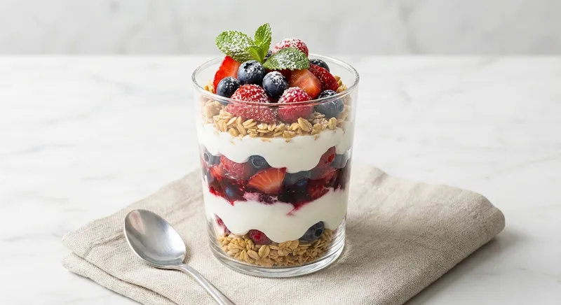 Berry Oat Greek Yogurt Parfait