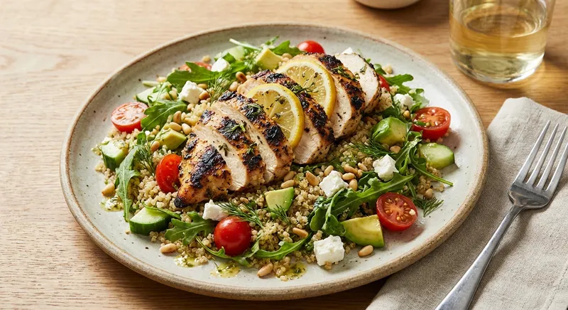 Grilled Lemon Chicken & Quinoa Salad