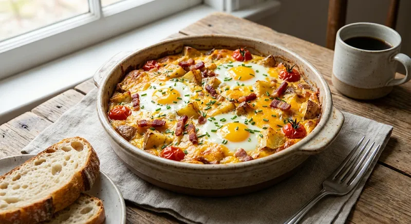 Cheesy Potato and Egg Breakfast Casserole