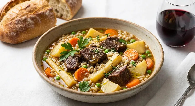 Beef & Vegetable Stew with Barley