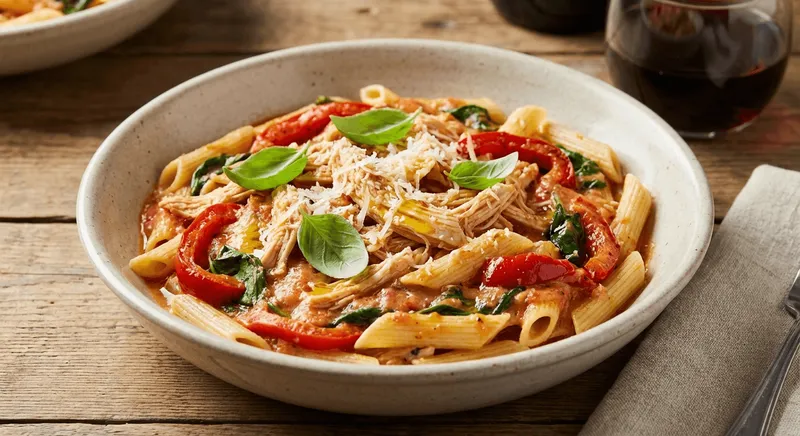Slow Cooker Italian Chicken Pasta