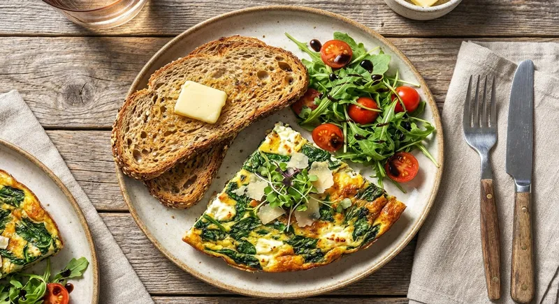 Spinach & Ricotta Frittata with Whole-Grain Toast