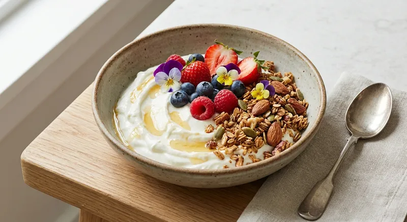 Greek Yogurt Bowl with Berries & Granola