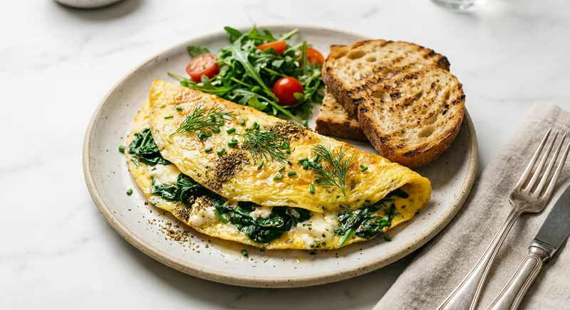 Spinach and Feta Omelette