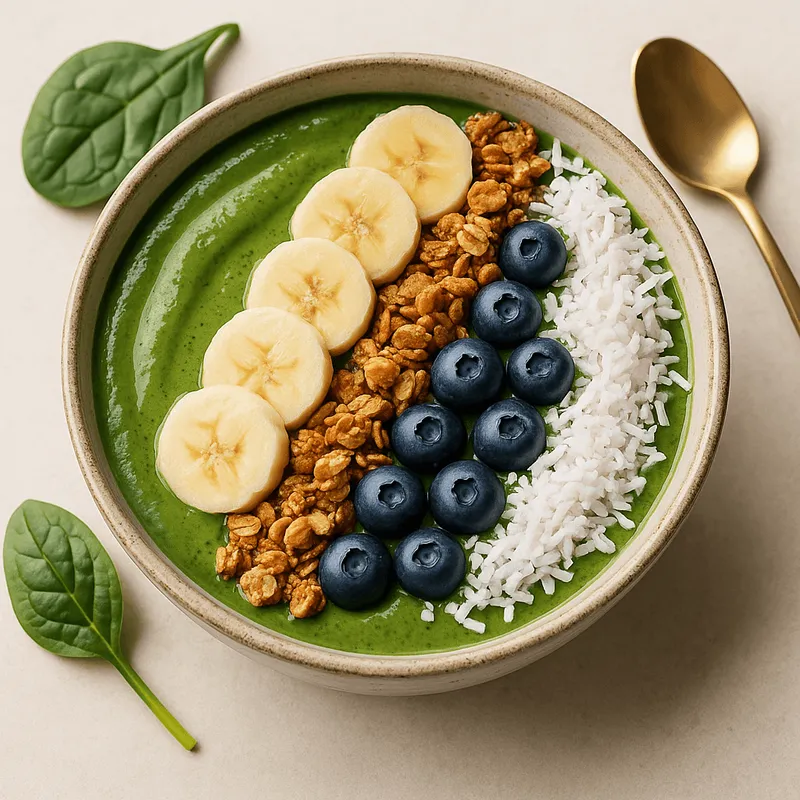 Banana Spinach Smoothie Bowl