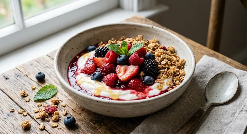 Greek Yogurt Berry Parfait with Granola