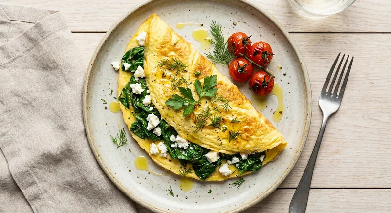 Spinach and Feta Omelet