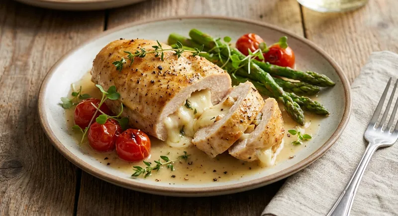 Cheesy Garlic-Stuffed Chicken Breast