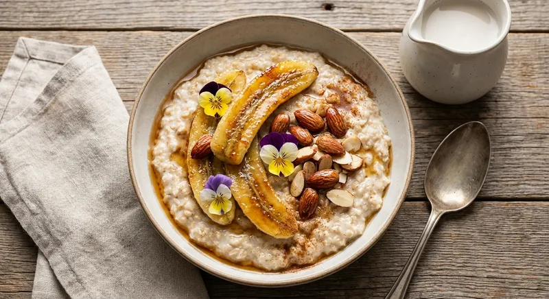 Oatmeal with Banana and Almonds