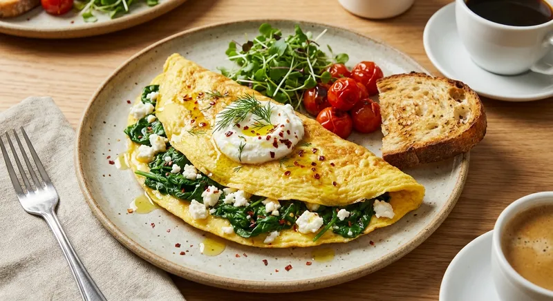 Spinach and Feta Omelette