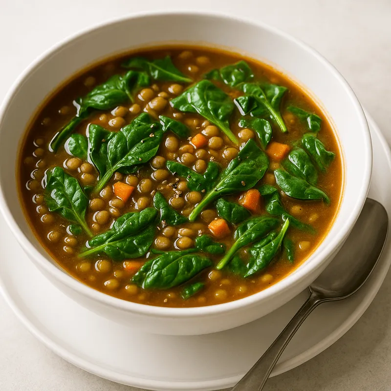 Lentil Soup with Spinach