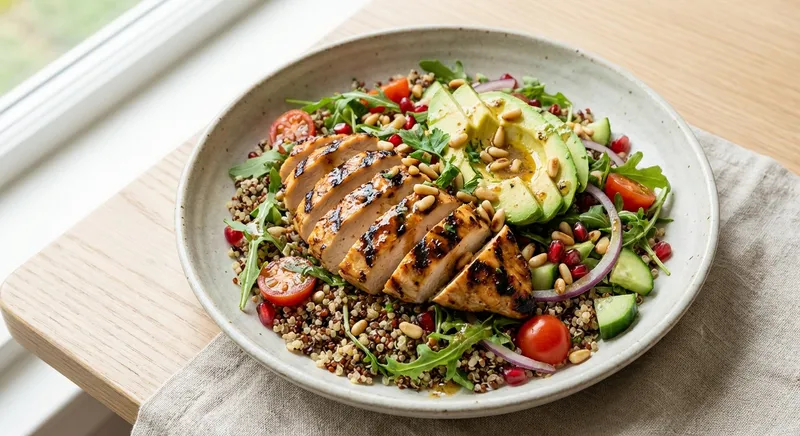 Grilled Chicken & Quinoa Salad with Avocado