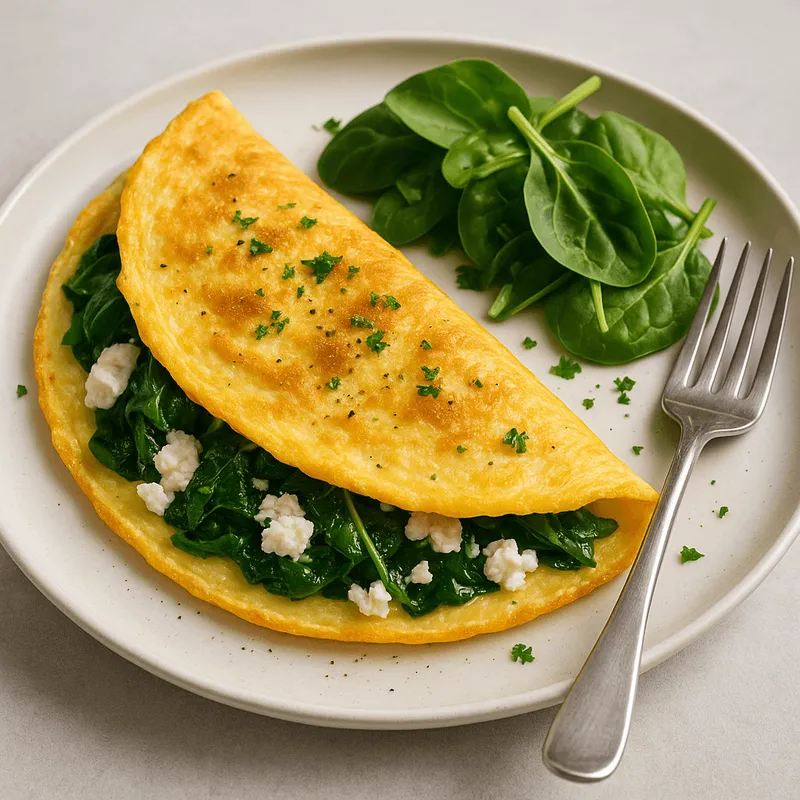 Spinach and Feta Omelette