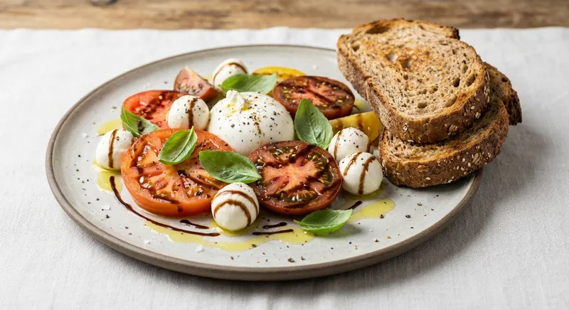 Caprese Salad with Whole-Grain Bread