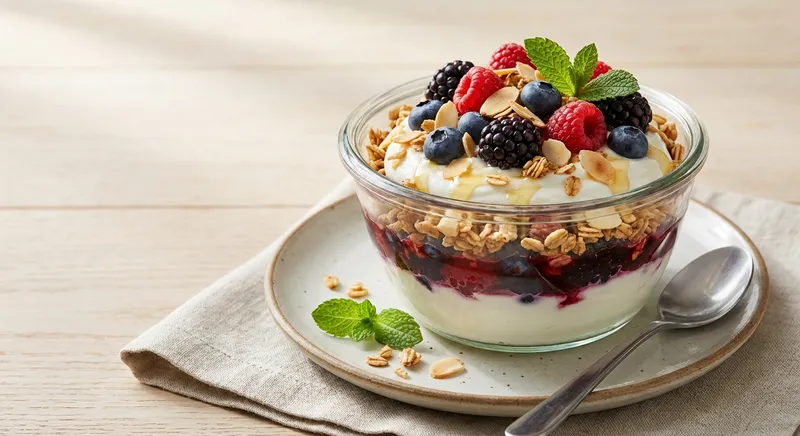 Berry Oat Greek Yogurt Parfait