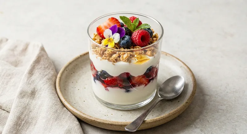 Greek Yogurt Berry Parfait with Granola