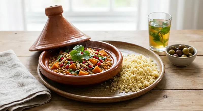 Lentil & Sweet Potato Tagine with Couscous