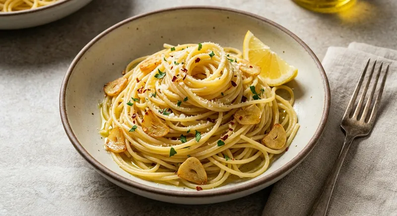 Simple Garlic and Olive Oil Pasta