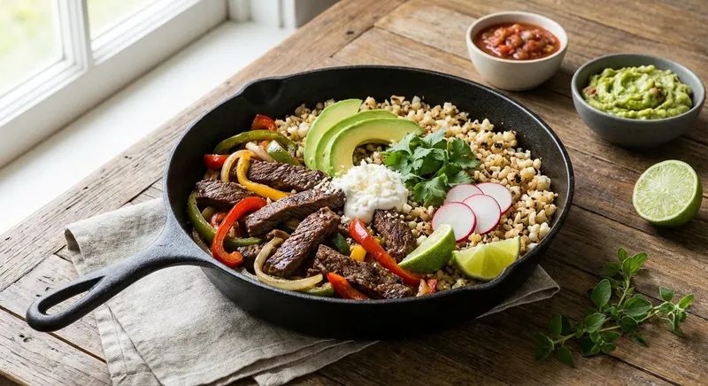 Mexican Beef & Pepper Skillet with Cauliflower Rice
