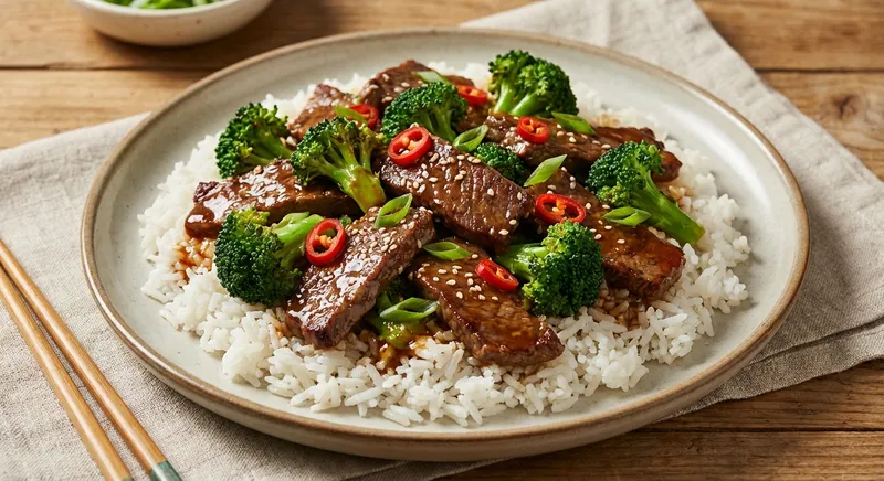 Beef & Broccoli Stir-Fry with Jasmine Rice