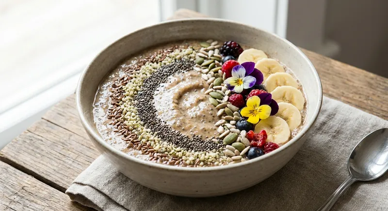 Banana-Chia Smoothie Bowl with Mixed Seeds