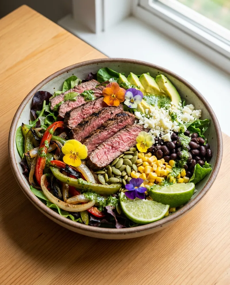 Grilled Steak Fajita Salad Bowl