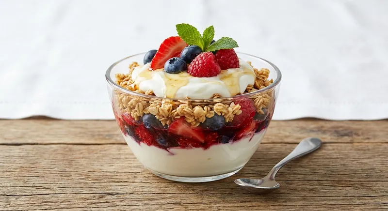 Greek Yogurt & Berry Parfait with Granola