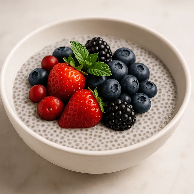 Chia Seed Pudding with Mixed Berries