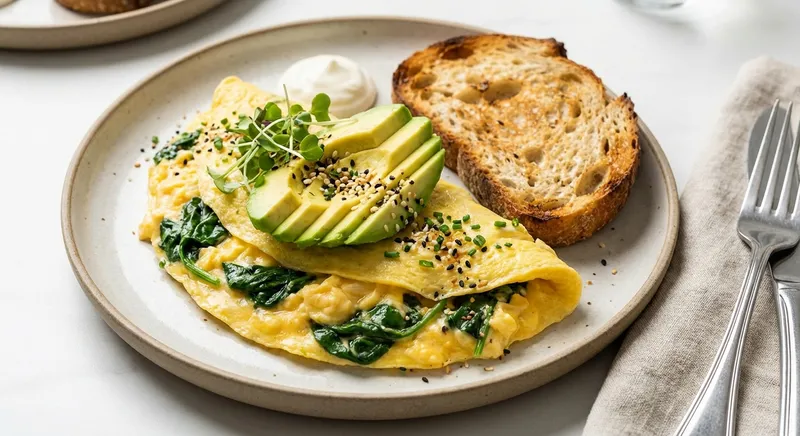 Spinach & Avocado Scrambled Eggs