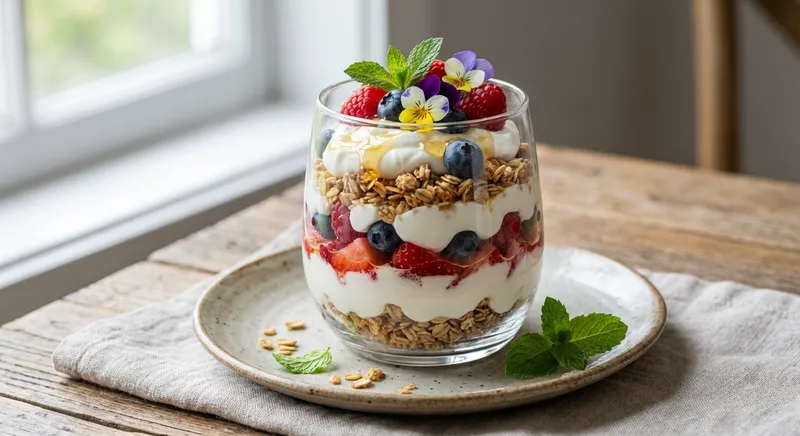 Greek Yogurt Oat & Berry Parfait