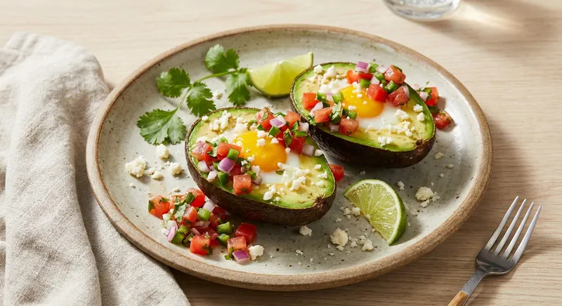 Egg-in-Avocado Boats with Fresh Salsa