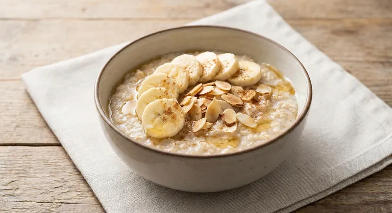 Oatmeal with Banana and Almonds