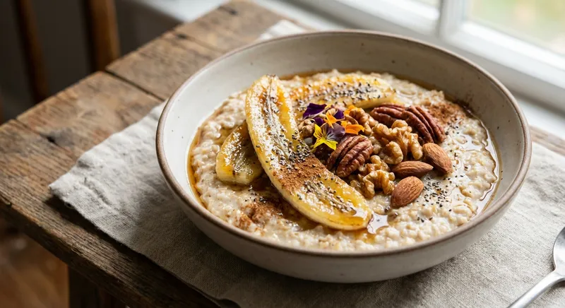 Oatmeal with Bananas and Nuts
