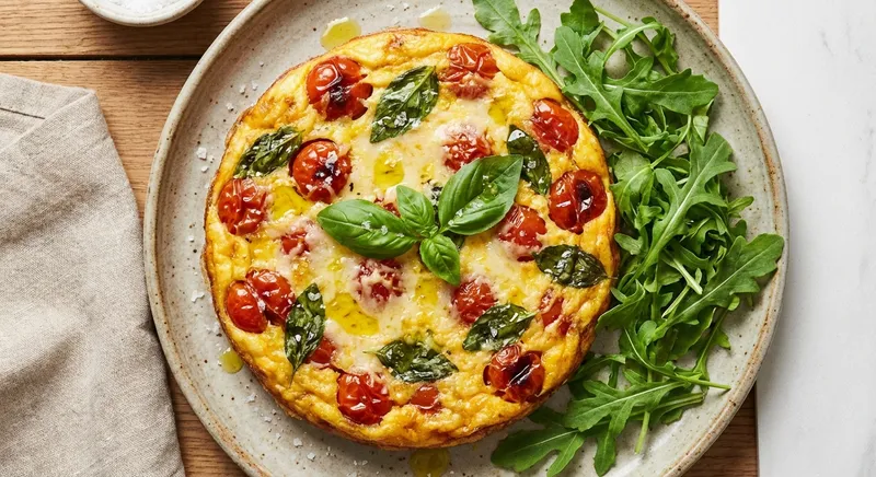 Italian Frittata with Cherry Tomatoes & Basil