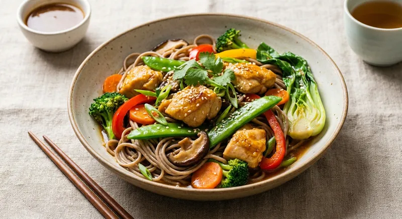 Chicken & Vegetable Stir-Fry with Soba Noodles