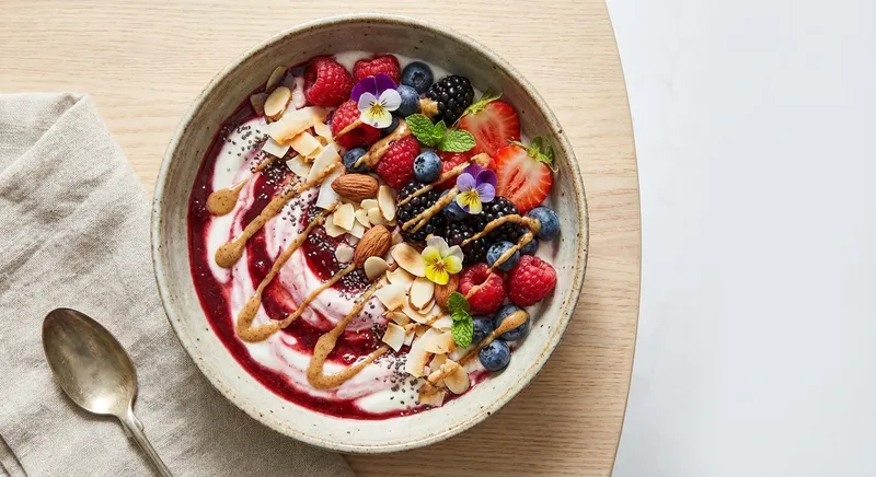 Berry & Almond Coconut Yogurt Bowl (Paleo Style)