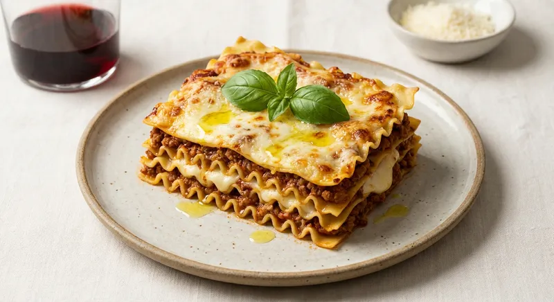 Homemade Lasagna with Flour Pasta