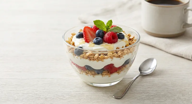 Greek Yogurt Parfait with Berries & Granola