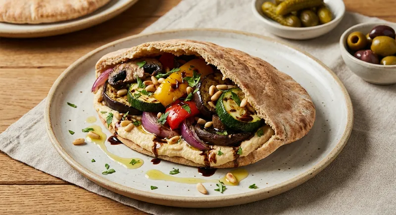 Grilled Vegetable & Hummus Pita